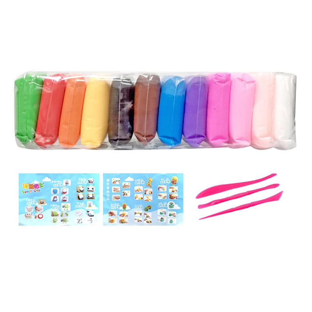 Famure Plasticine Modelling Clay 12 Colors Air Dry Clay Ultra Light  Modeling Clay with 3 Tools Magic Clay Creative Art DIY Crafts for 3-12 Kids  superb
